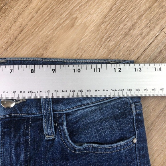 Joes Jeans "The Skinny" Medium Wash Distressed Ankle Embroidered Knee 24 - Picture 6 of 11